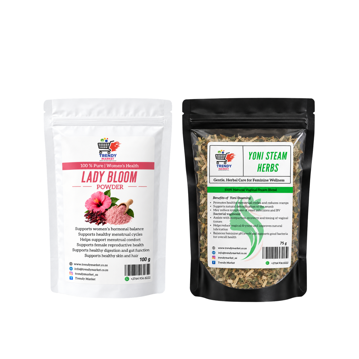 Lady Bloom Powder + Yoni Steam Herbs Combo