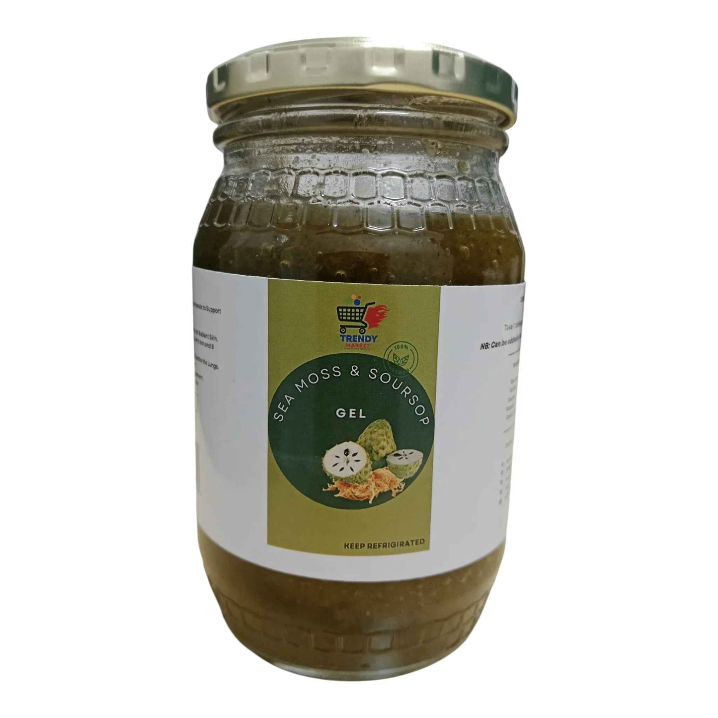 Sea Moss Soursop Gel - Unlock Vitality with 92+ Minerals for Energy and Glowing Skin