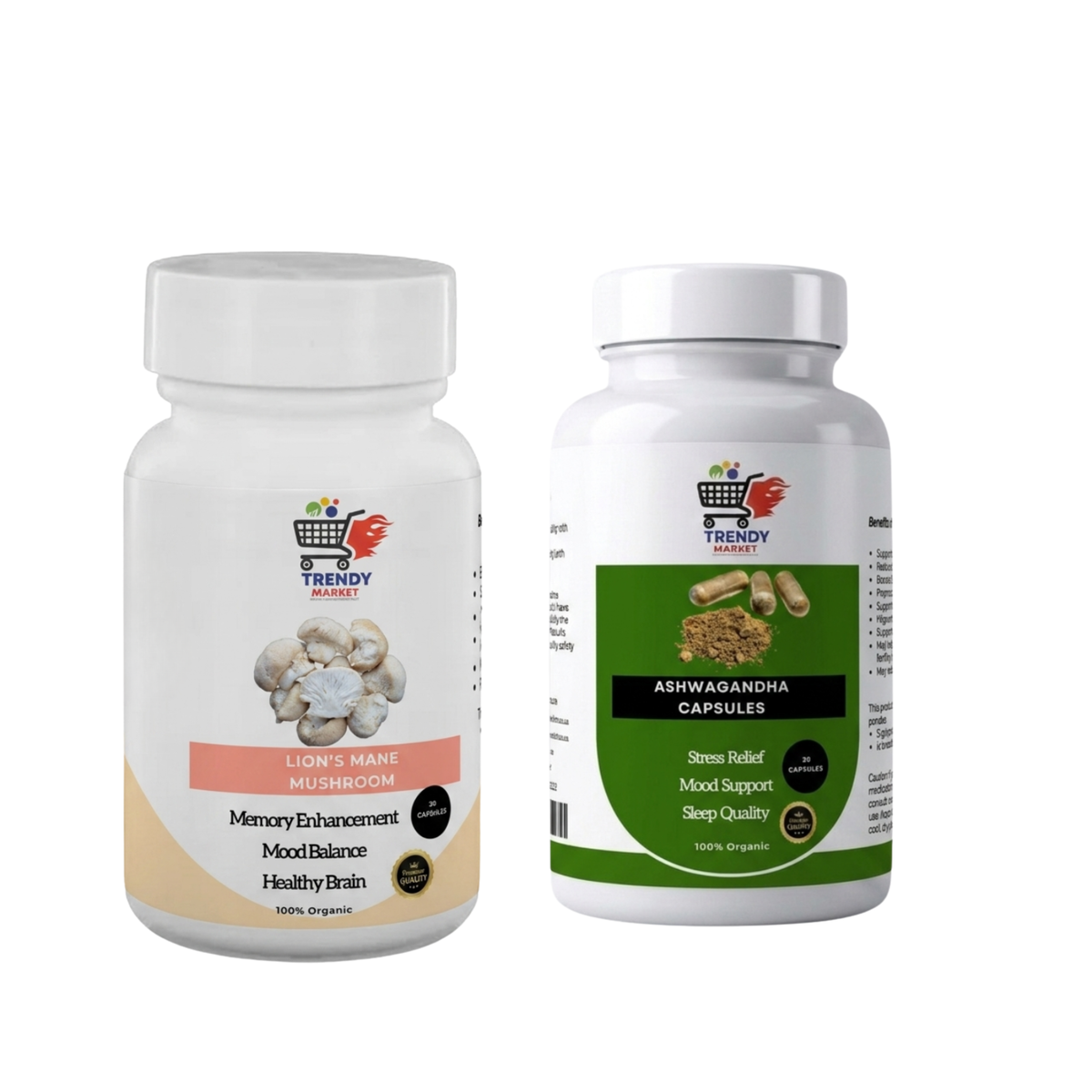 Lion’s Mane + Ashwagandha Capsules Combo