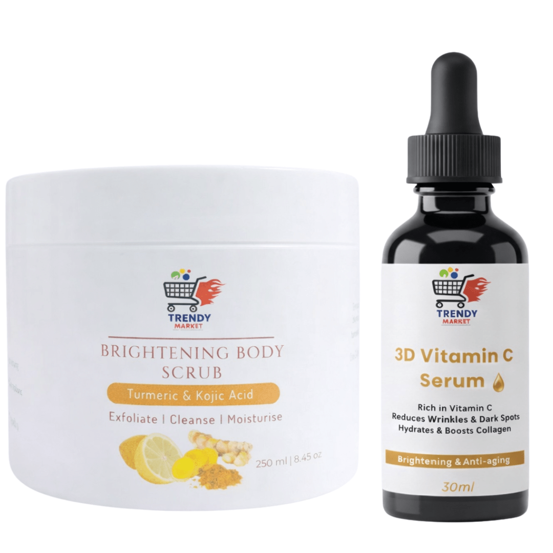 Brightening Body Scrub & 3D Vitamin C Serum - Trendy Market