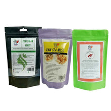 Yoni Steam Herbs, Raw Sea Moss & Hibiscus Tea Pack Combo
